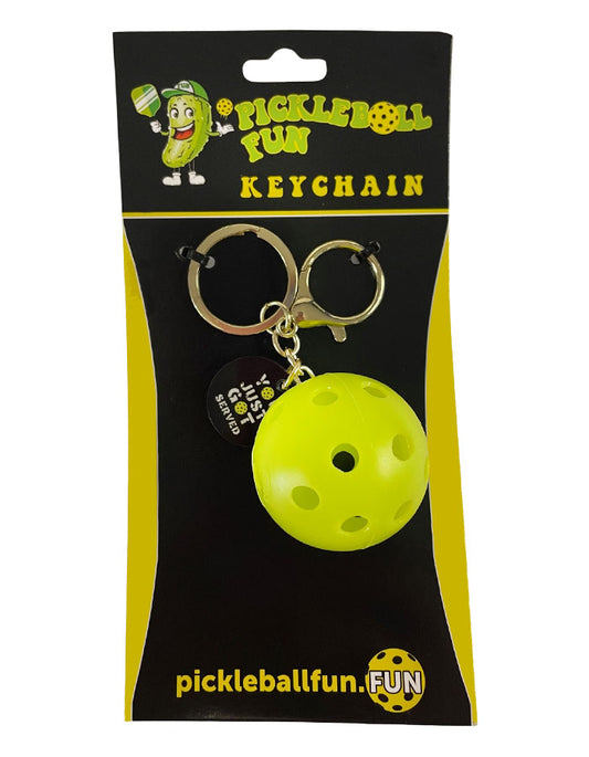 NEW! Pickleball Key Chain with YOU JUST GOT SERVED charm