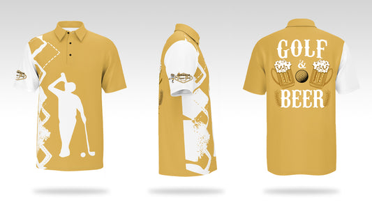 Golf Polo Golf And Beer That's Why I am Here For 3 color choices