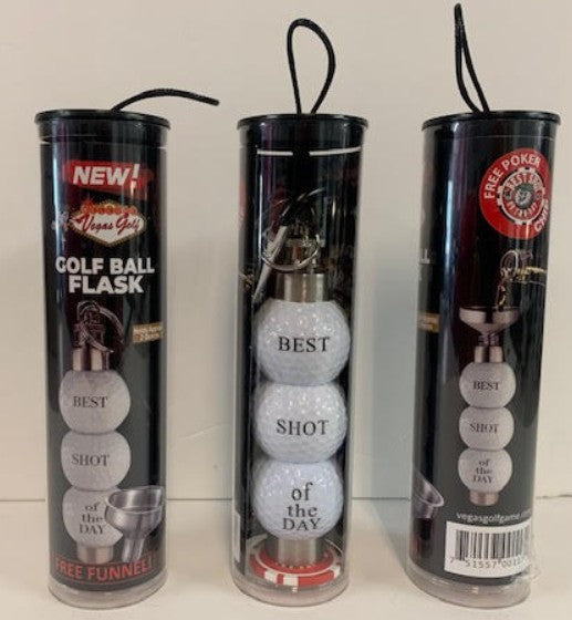 NEW! 2 ounce Golf Ball Flask-Golfing-Drinking On The Golf Course
