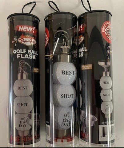 NEW! 2 ounce Golf Ball Flask-Golfing-Drinking On The Golf Course