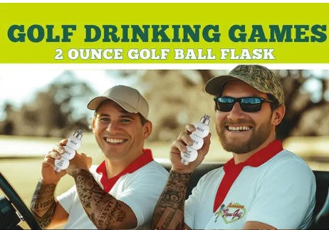 NEW! 2 ounce Golf Ball Flask-Golfing-Drinking On The Golf Course