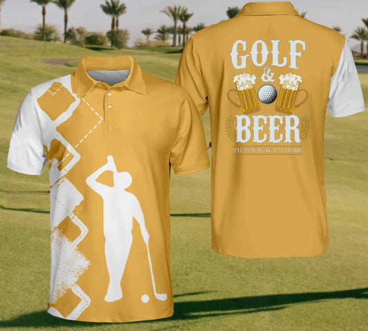 Golf Polo Golf And Beer That's Why I am Here For 3 color choices