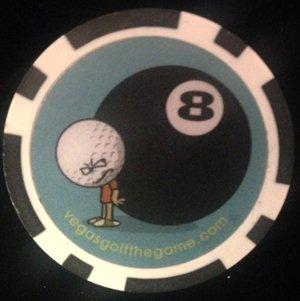 Eight Ball Golf Poker Game Chip