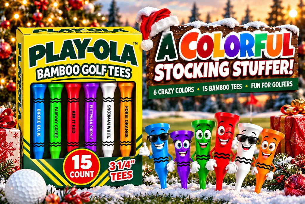 Funny Golf Gifts & Stocking Stuffers: Meet PLAY-OLA™ Bamboo Golf Tees!
