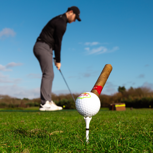 Golf Ball Cigar Holder (Stogie Holder) + Magnet — Funny Golf Gift