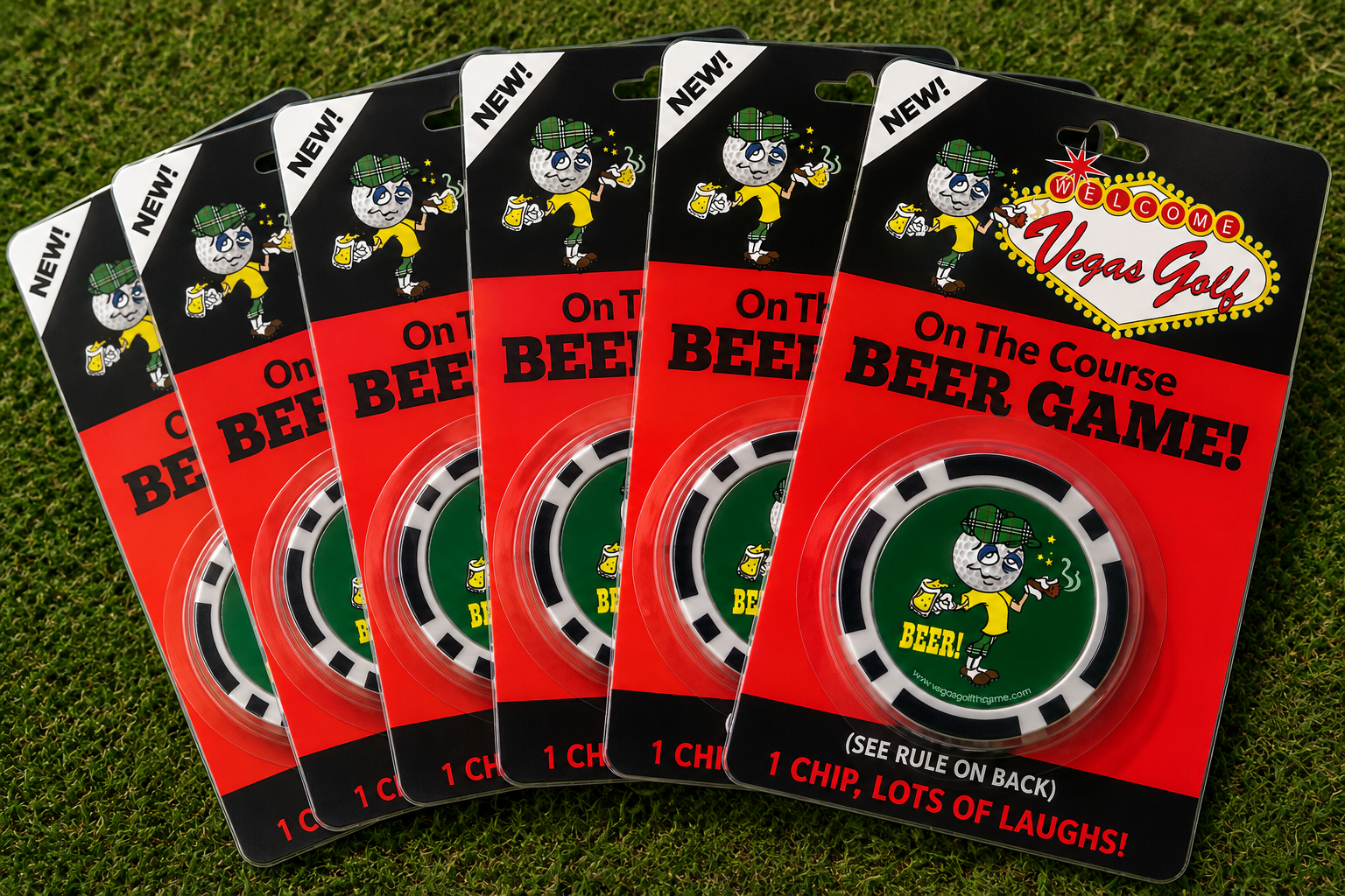 Vegas Golf Beer Chip – The Ultimate Golf Drinking Game for the Course | Fun Beer Chip Golf Game for Golfers