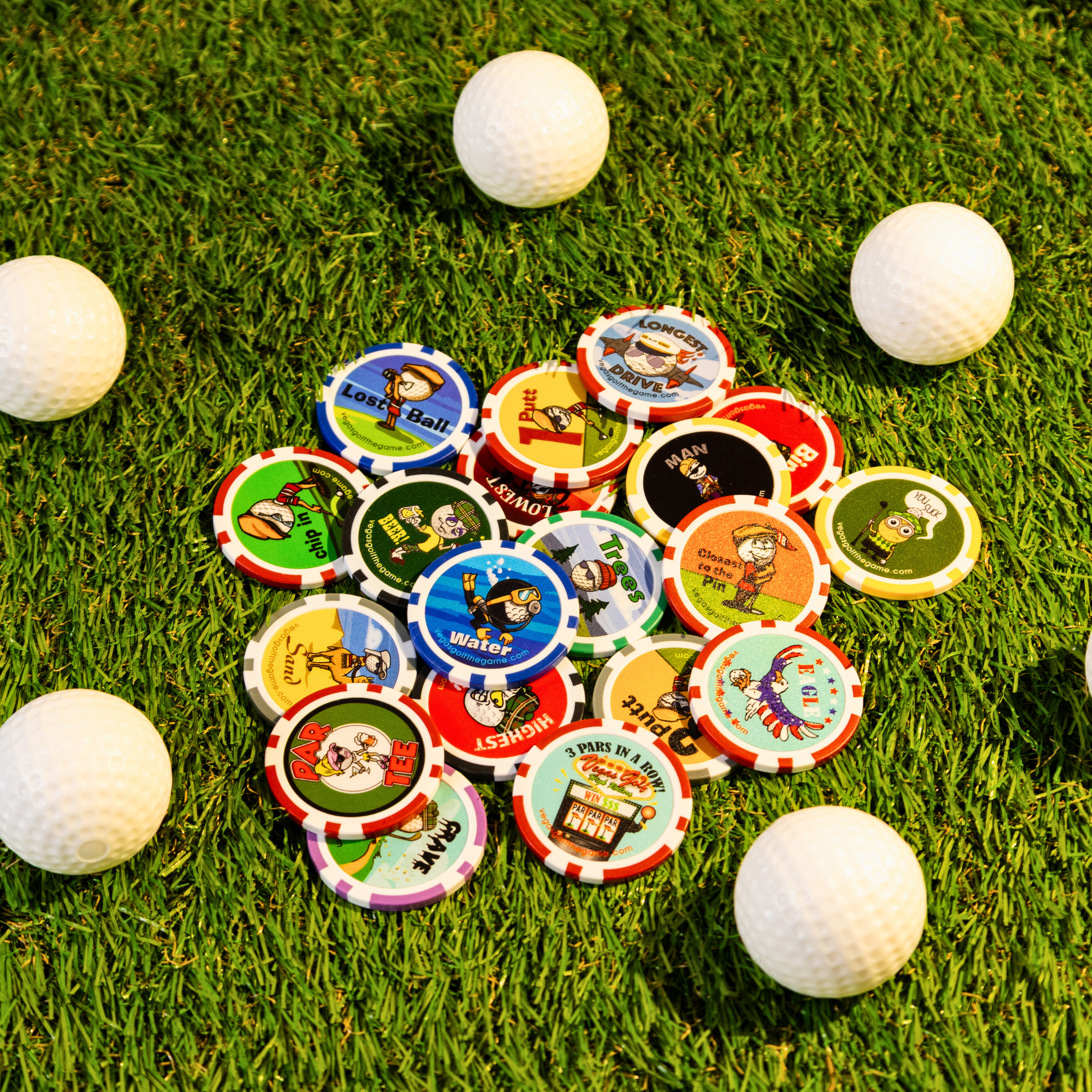 Golf Chip Sticker All-In 27 Chip Pack (27 Chips + 3 Free) | On the Course Vegas Golf Gam ...