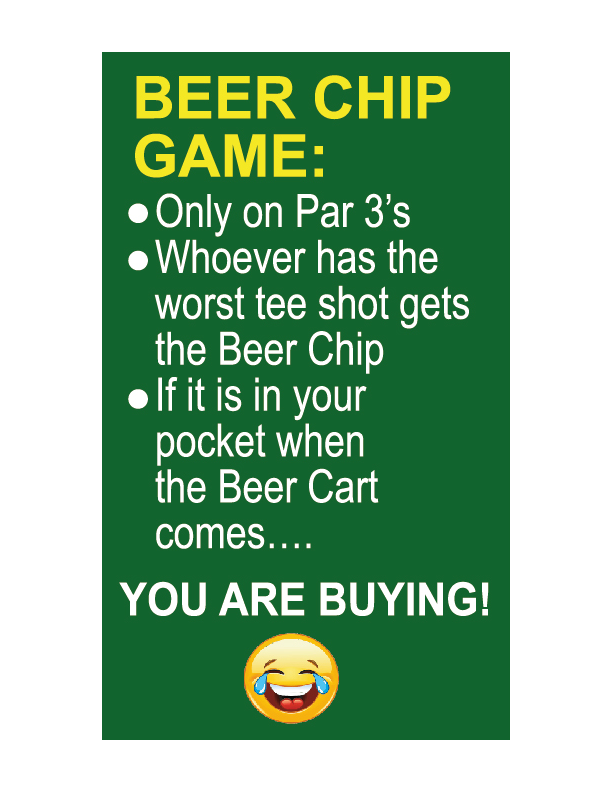 Vegas Golf Beer Chip – The Ultimate Golf Drinking Game for the Course | Fun Beer Chip Golf Game for Golfers