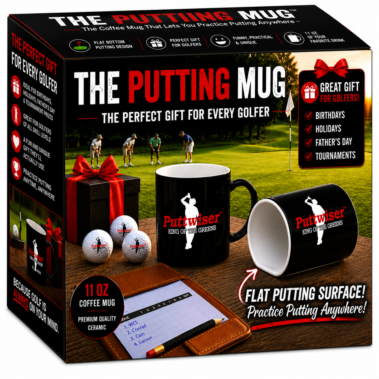 New Hilarious Puttwiser Golf "The Putting Mug" Coffee Mug/Putt Trainer-Coming Soon! Preorder Now