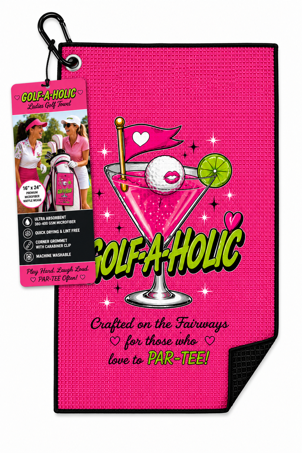Golf-A-Holic™ Premium Microfiber Golf Towel