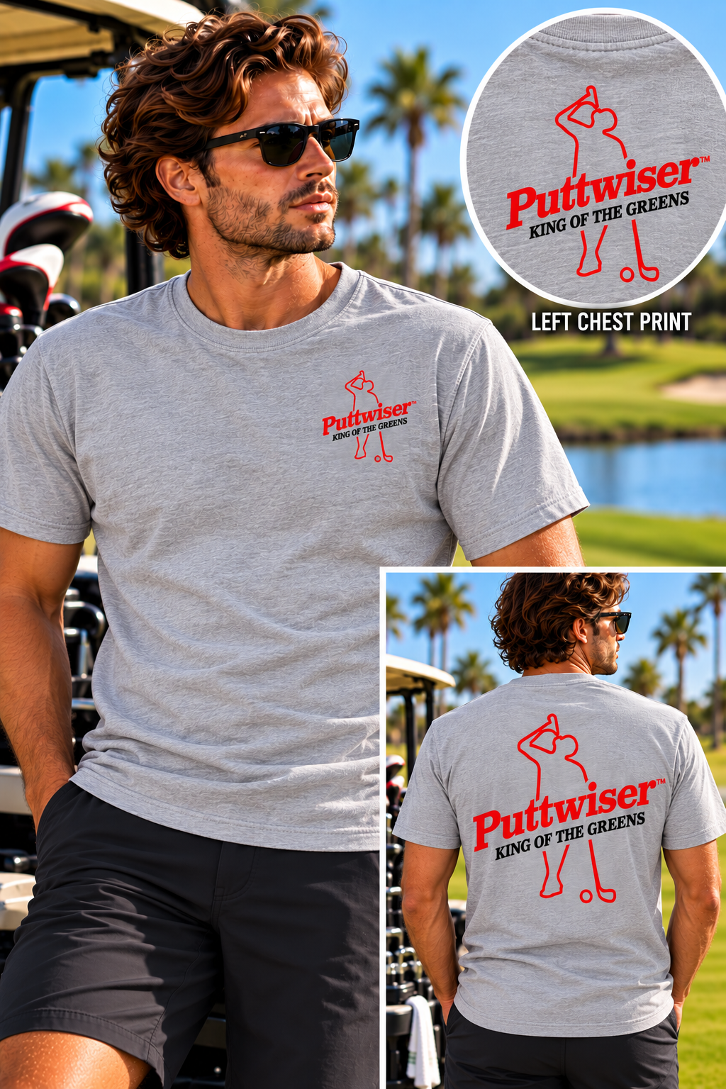 NEW PUTTWISER VINTAGE GOLF LIFESTYLE SHIRTS