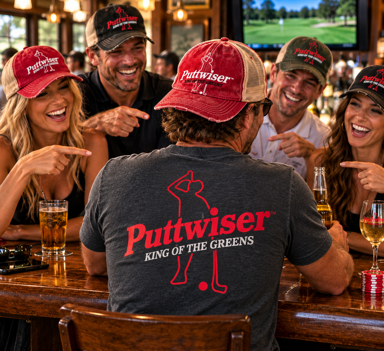 Puttwiser™ Vintage Trucker Golf Cap