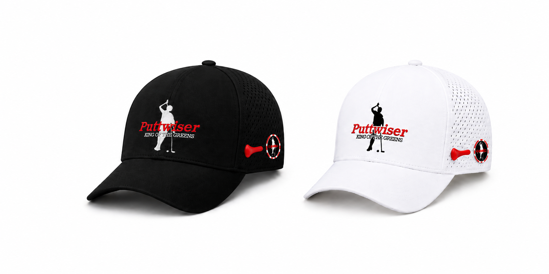 New! Puttwiser Performance Mesh Waterproof Golf Cap-2-colors