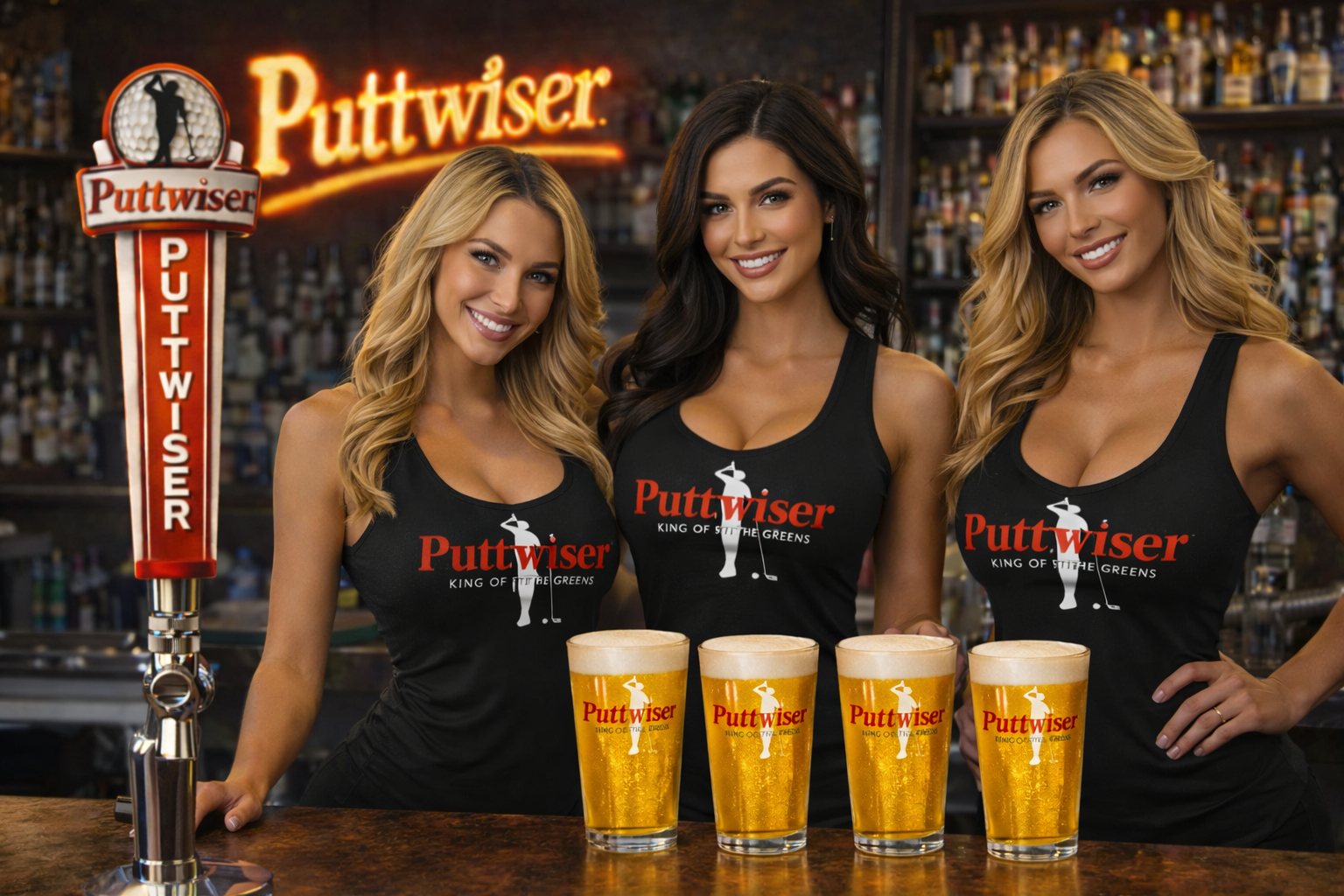 Puttwiser TM Golf Polo Black Pre-Order NOW Available 6/1