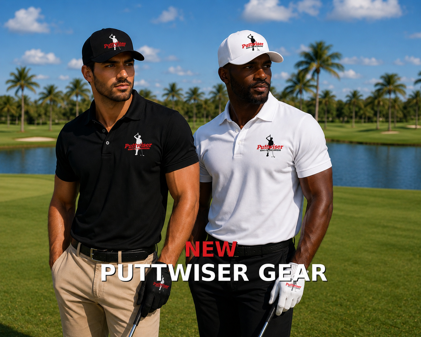 New! Puttwiser Performance Mesh Waterproof Golf Cap-2-colors