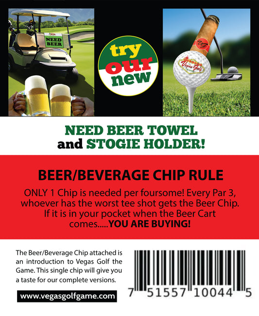 Vegas Golf Beer Chip – The Ultimate Golf Drinking Game for the Course | Fun Beer Chip Golf Game for Golfers