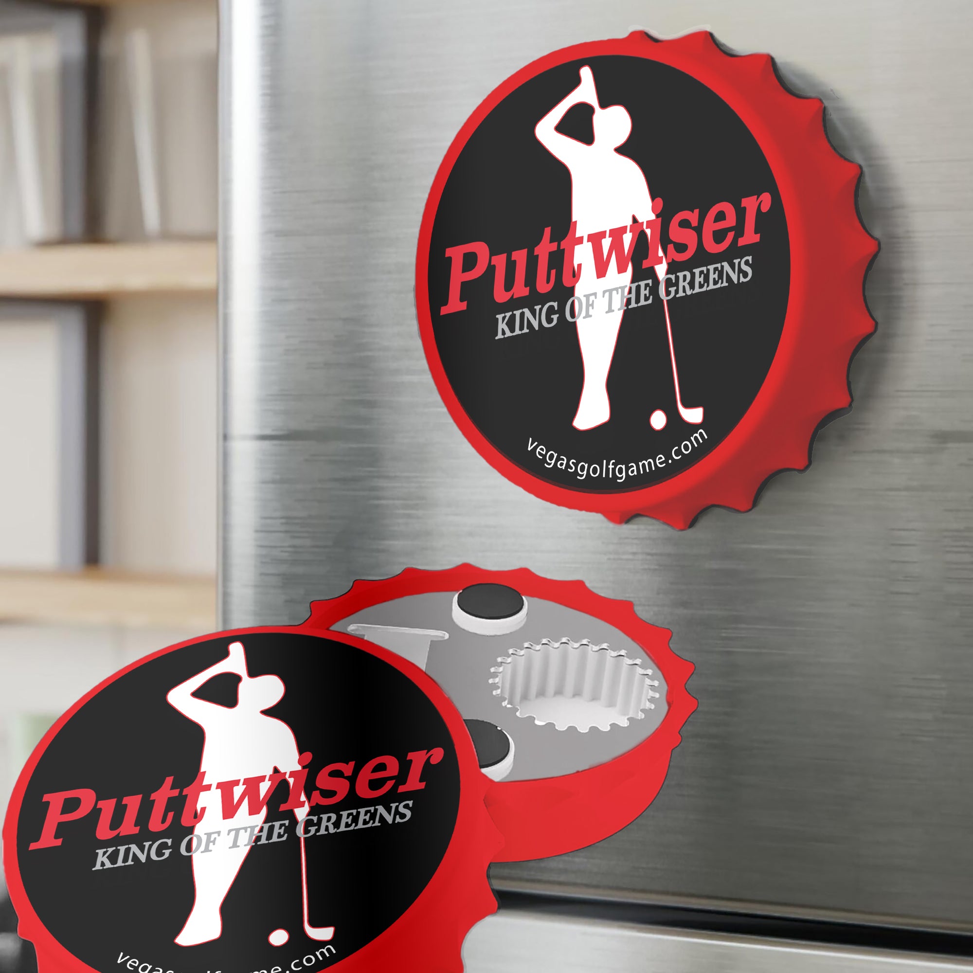 Funny Golf Pint Glass-Puttwiser Set of 2 with Free Bottle Opener