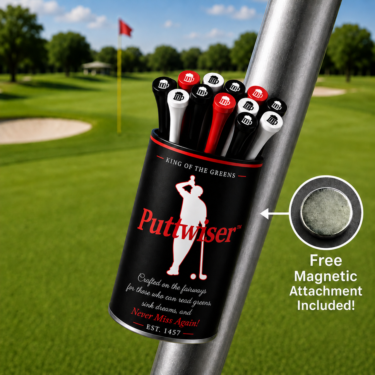 COMING SOON! Hilarious Puttwiser™ Magnetic BEER CAN Caddy Can Gift Set