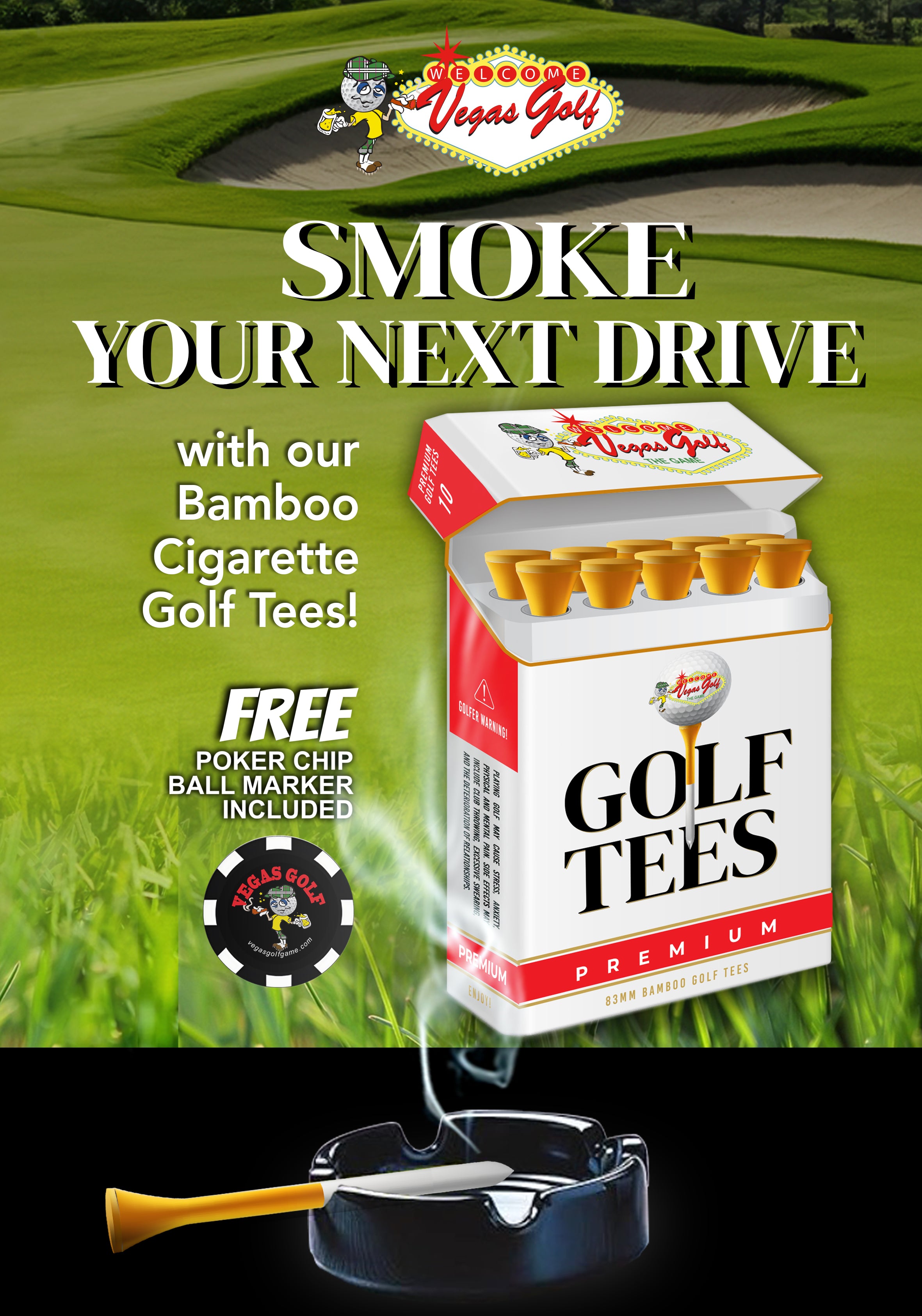 Hilarious Cigarette Golf Tees