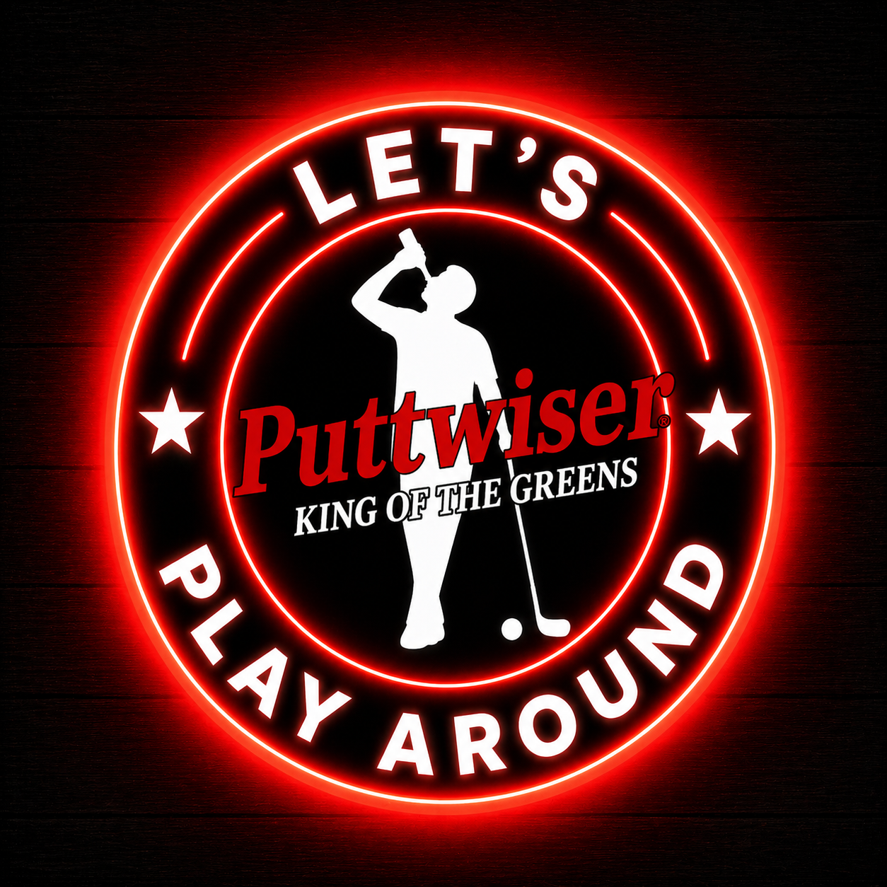 Neon Golf Sign Large Puttwiser Bar Sign-Preorder avail 6/1