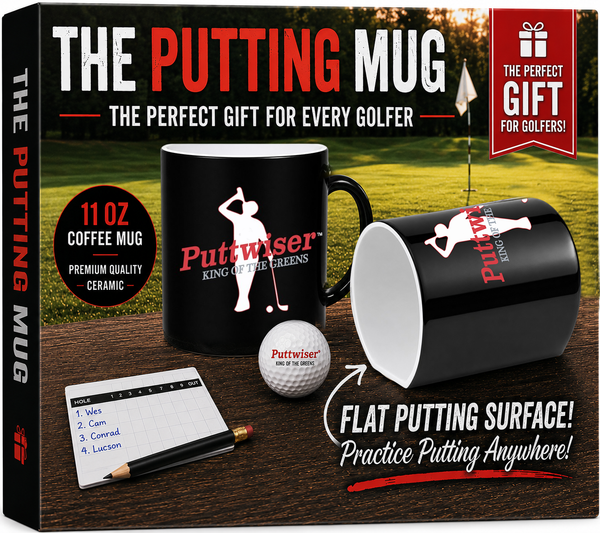 Funny Golf Mug | The Original Putting Mug | Hilarious Puttwiser Golf Putting Coffee Mug