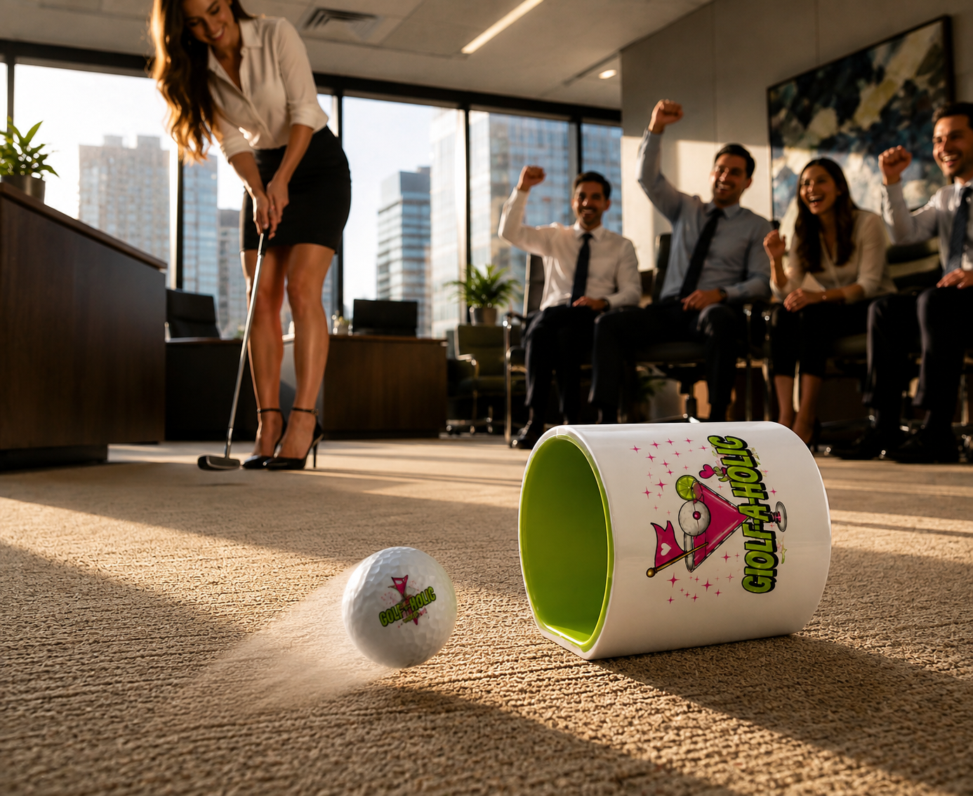 Ladies Golf Mug Golf-A-Holic Putting Mug