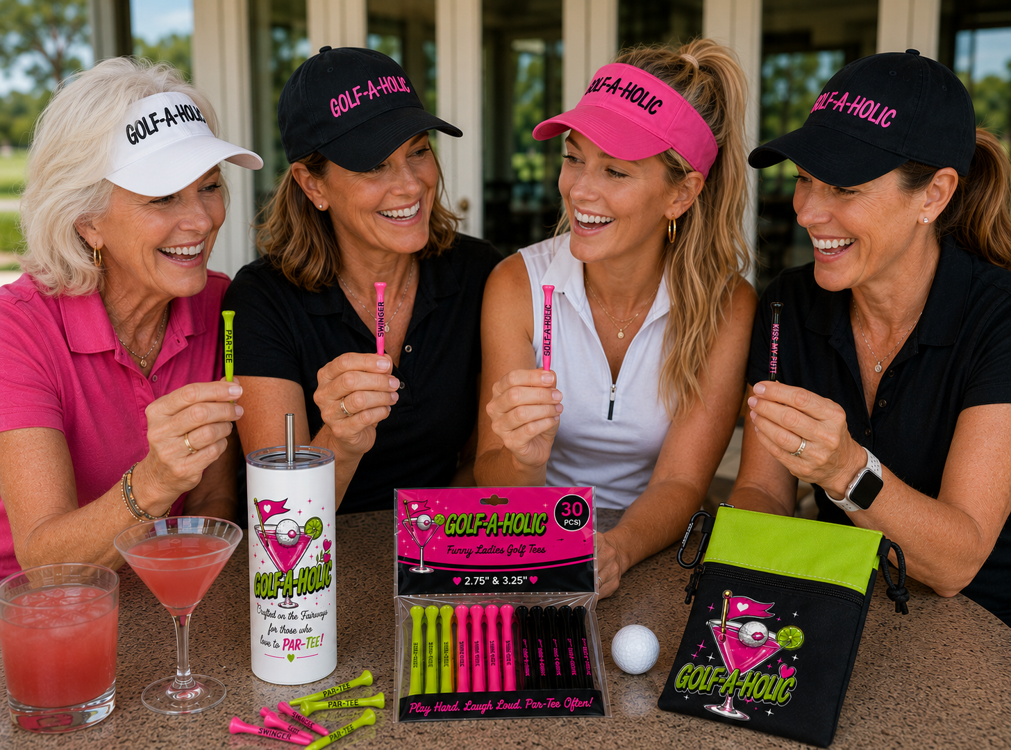 Golf-A-Holic™ Funny Ladies Golf Tees