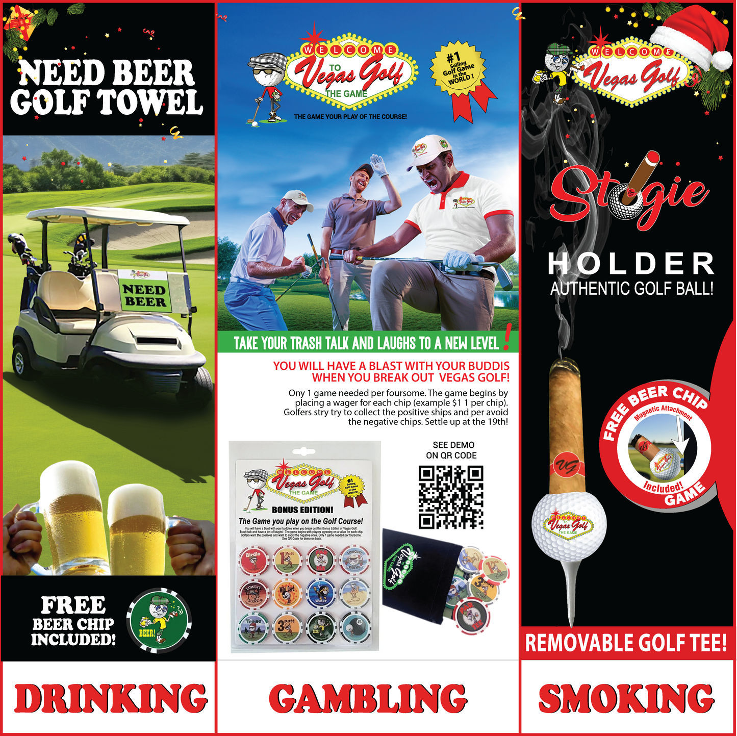 Holiday Special! Vegas Golf Trifecta Gift Pack Only $49.95 Free Shipping