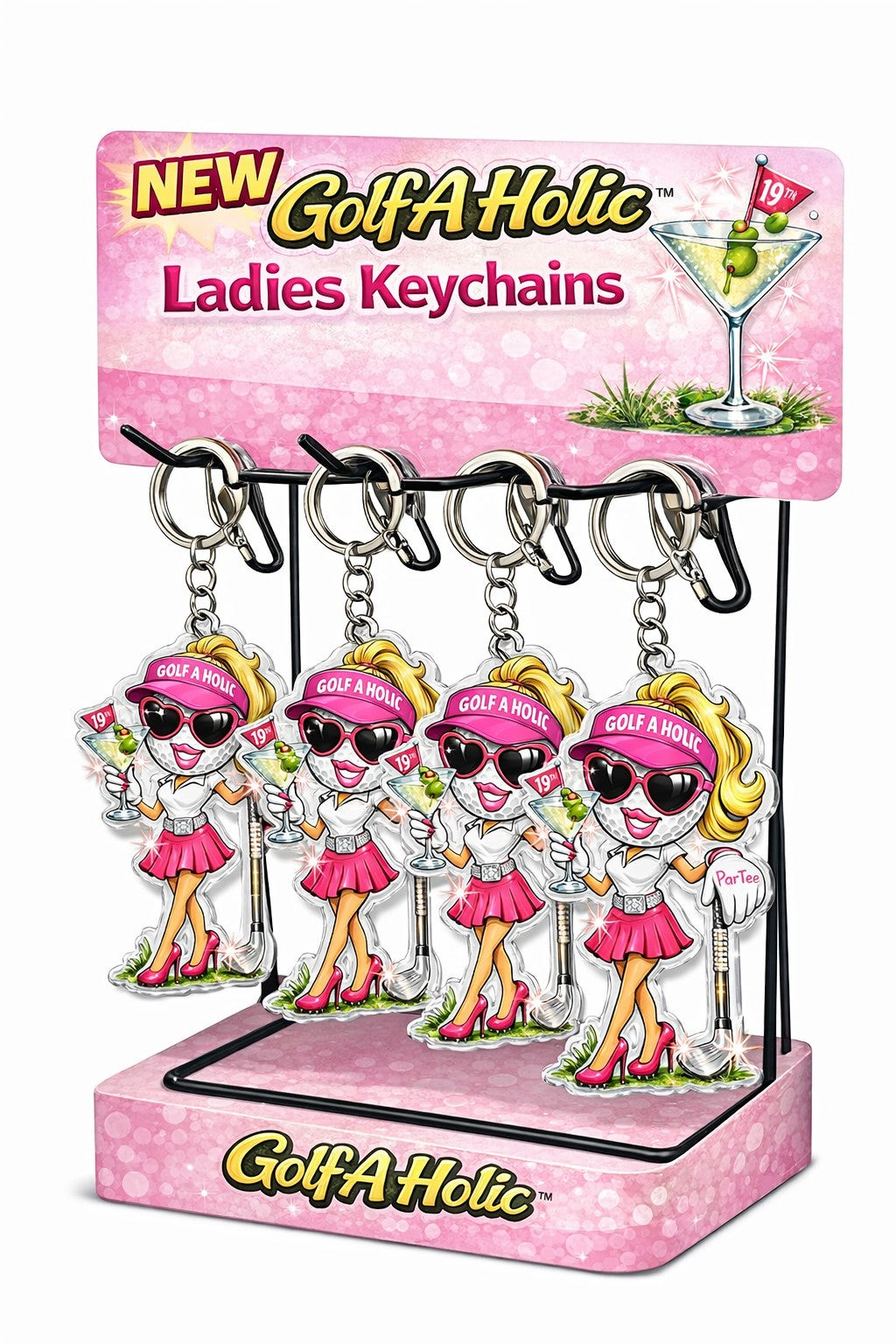 Ladies Golf A Holic Keychains