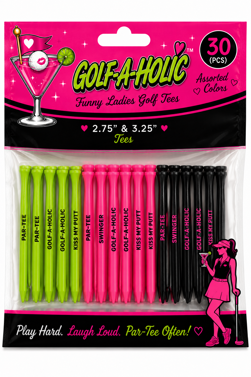 Golf-A-Holic™ Funny Ladies Golf Tees