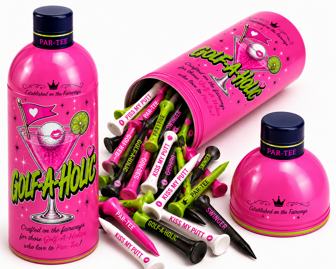 New Golf-A-Holic Martini Shaker Tee-Holder! Available 9/1