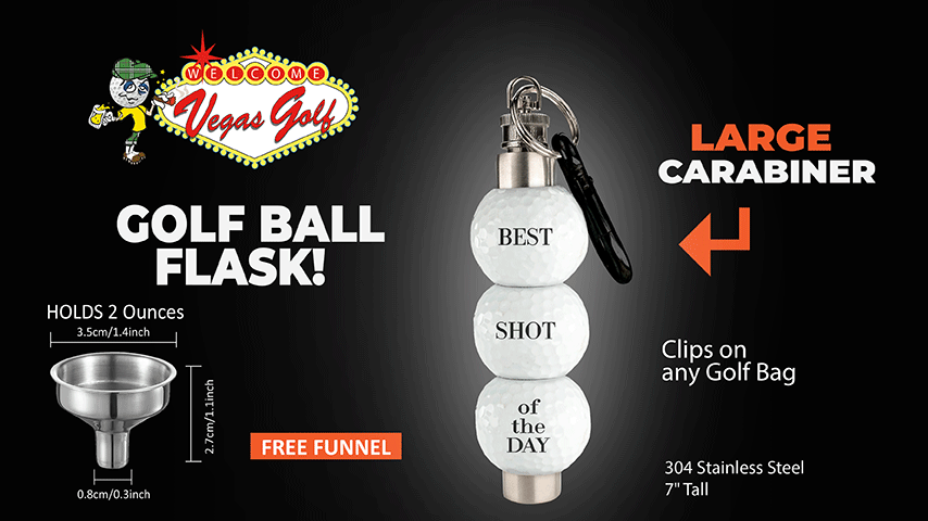 NEW! 2 ounce Golf Ball Flask