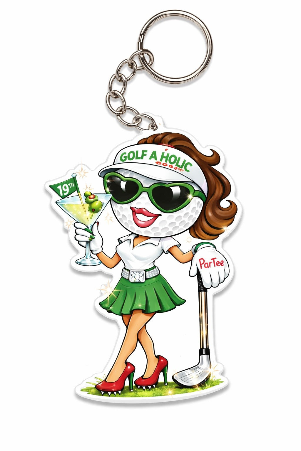 Ladies Golf A Holic Keychains