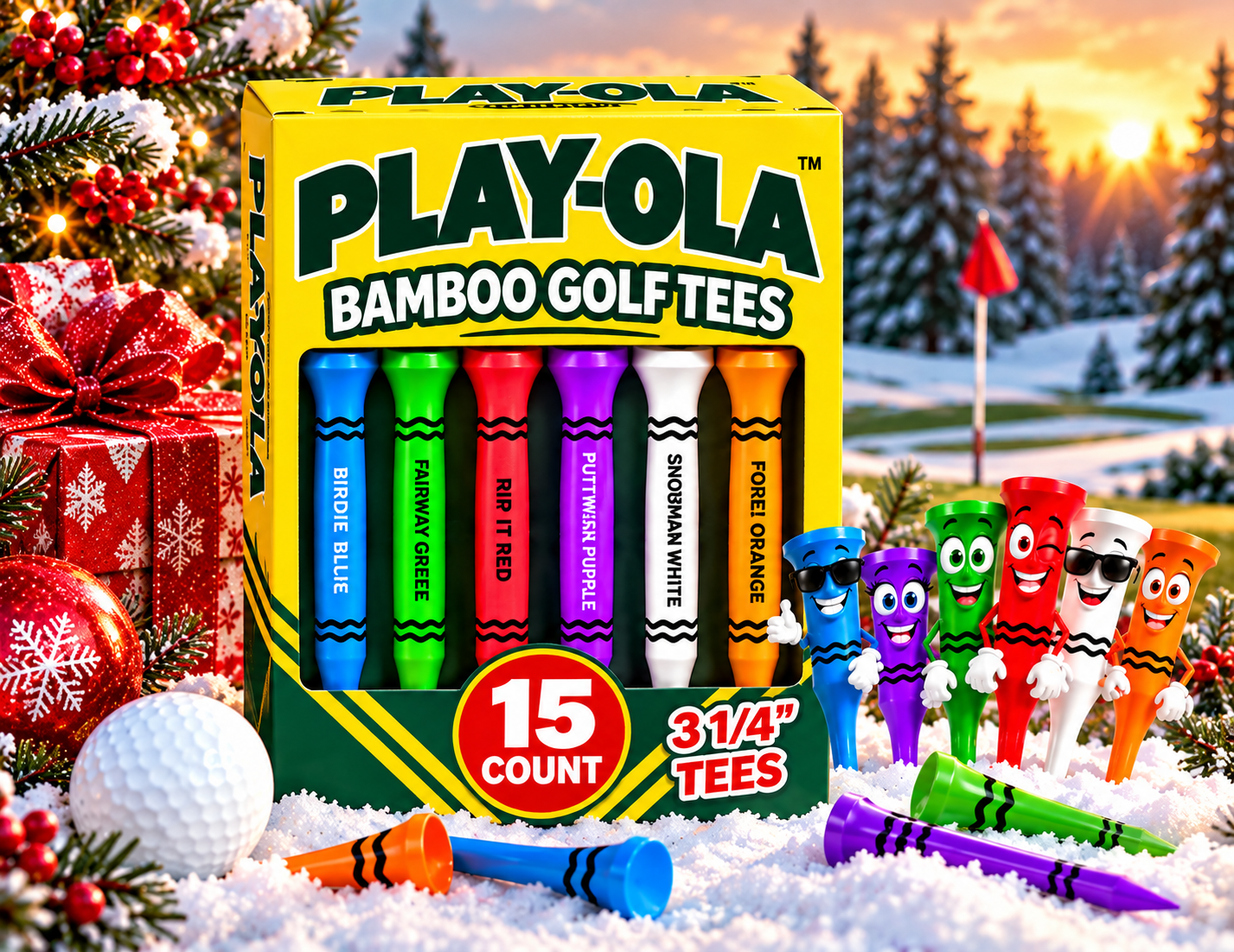 Pre-order Now! PLAY-OLA Funny Golf Tees-Great Stocking Stuffer-