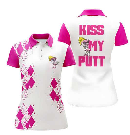 Ladies Hilarious Golf Polo KISS MY PUTT