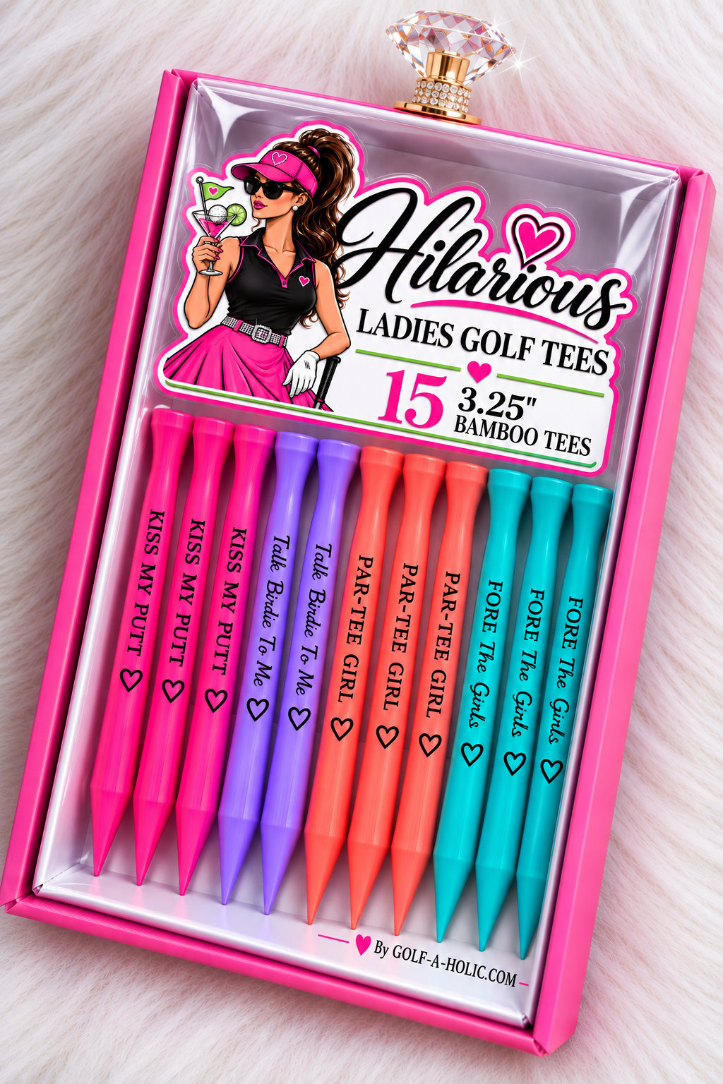 Golf-A-Holic™ Funny Ladies Golf Tees-Available 2/1