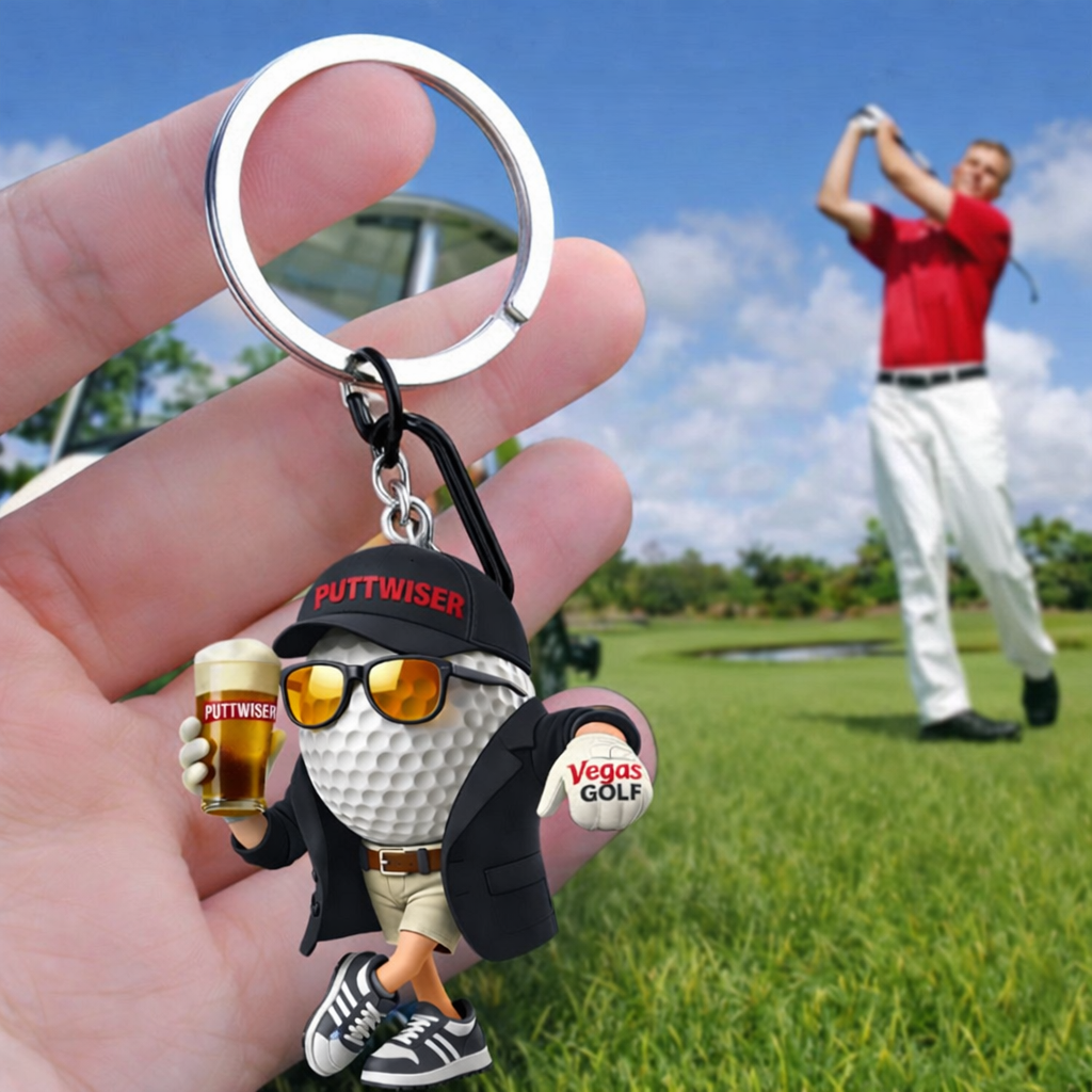 Hilarious Puttwiser Golf Keychain/Bag Tag