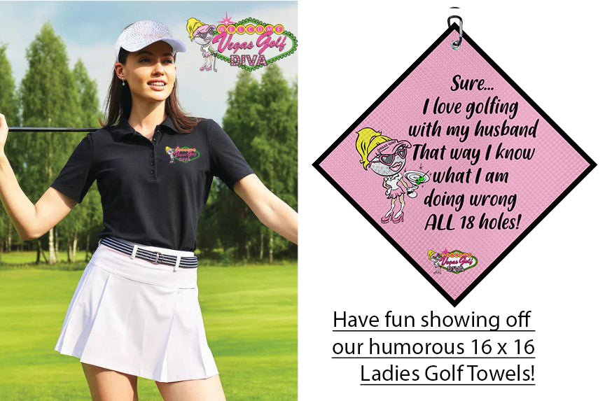 Ladies Funny Golf Towel