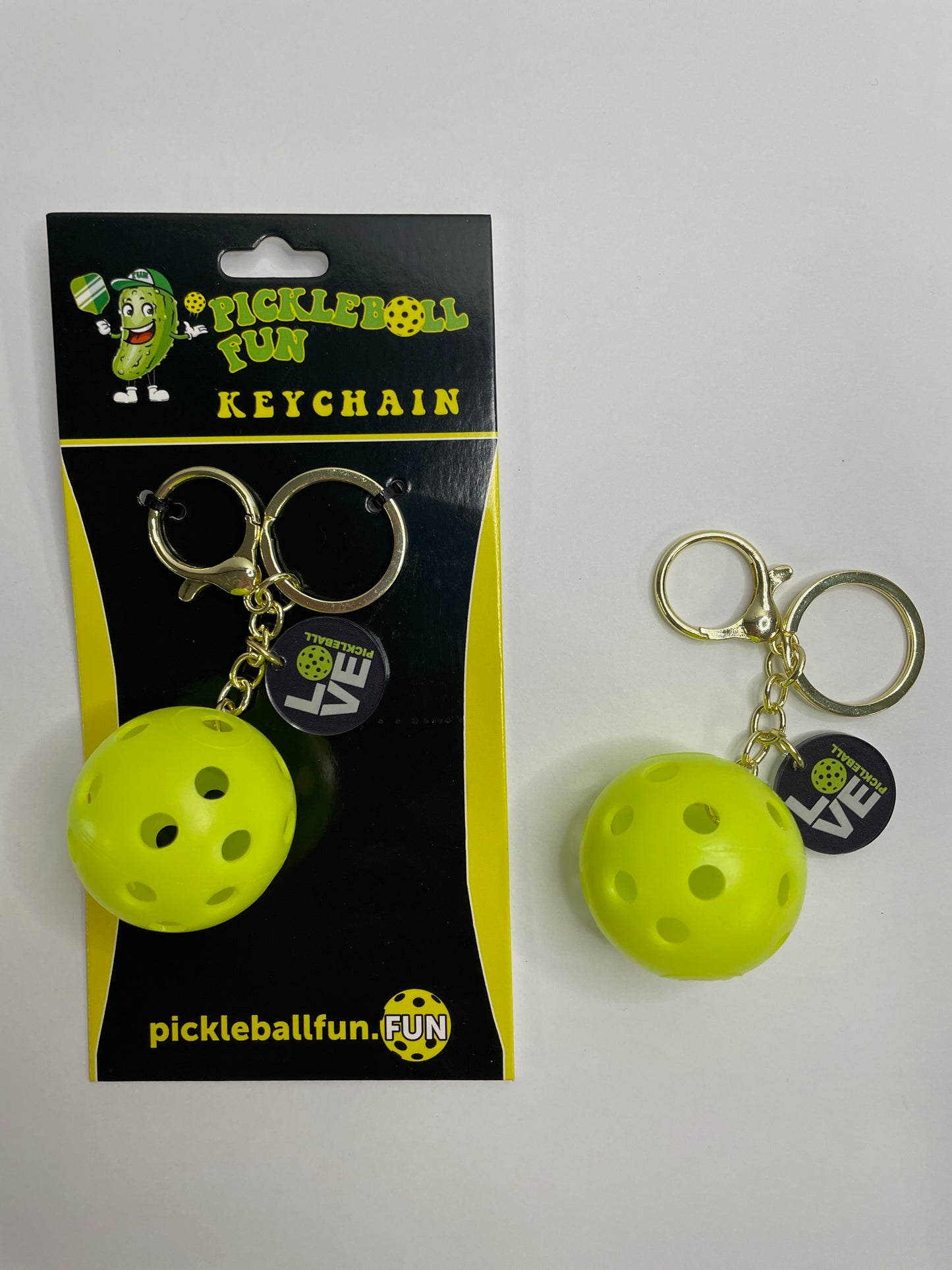 LOVE Pickleball Mini Pickleball Keychain