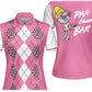 Ladies Golf Polo-PINK-PAR THEN BAR