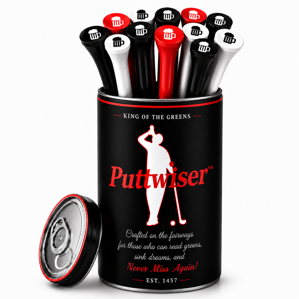 COMING SOON! Hilarious Puttwiser™ Magnetic BEER CAN Caddy Can Gift Set