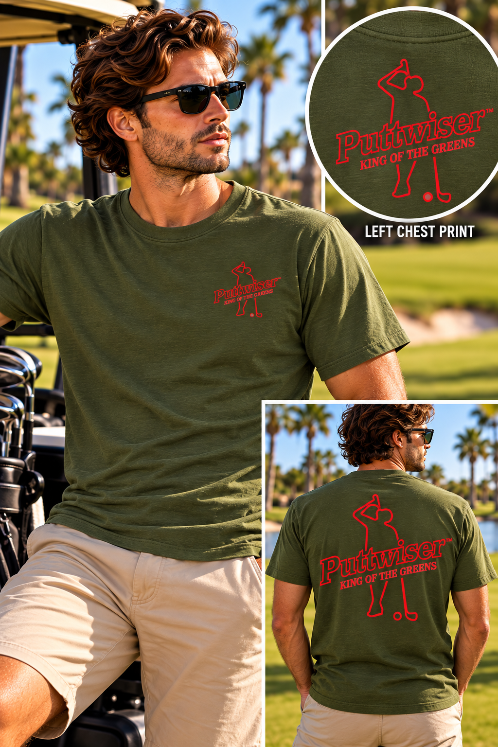 NEW PUTTWISER VINTAGE GOLF LIFESTYLE SHIRTS