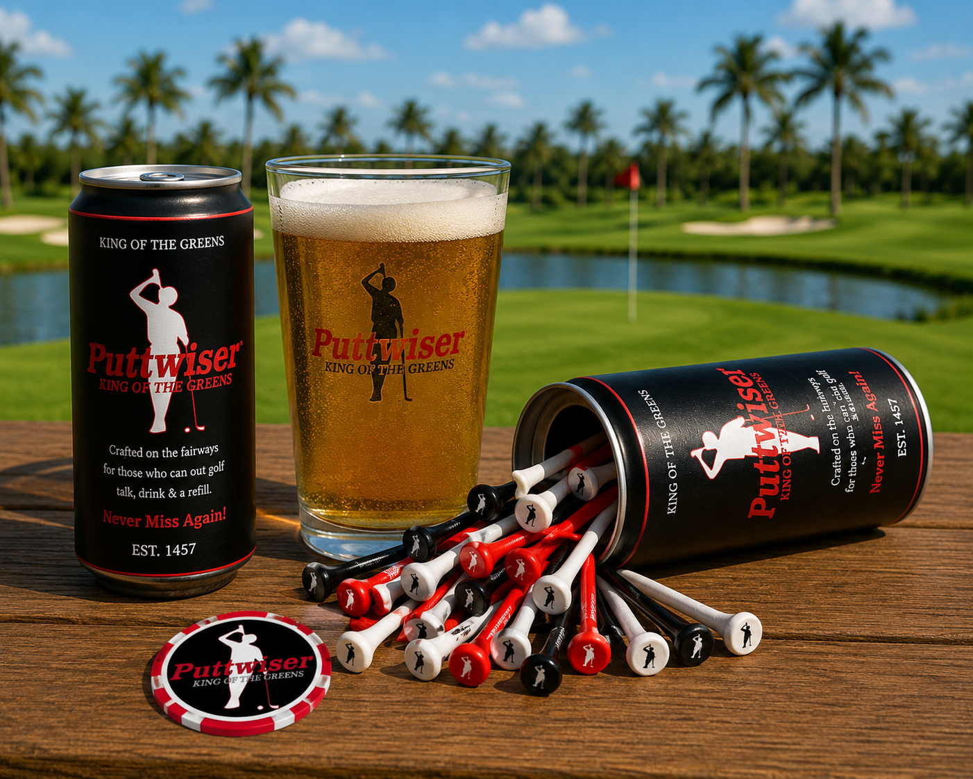 COMING SOON! Hilarious Puttwiser™ Magnetic BEER CAN Caddy Can Gift Set