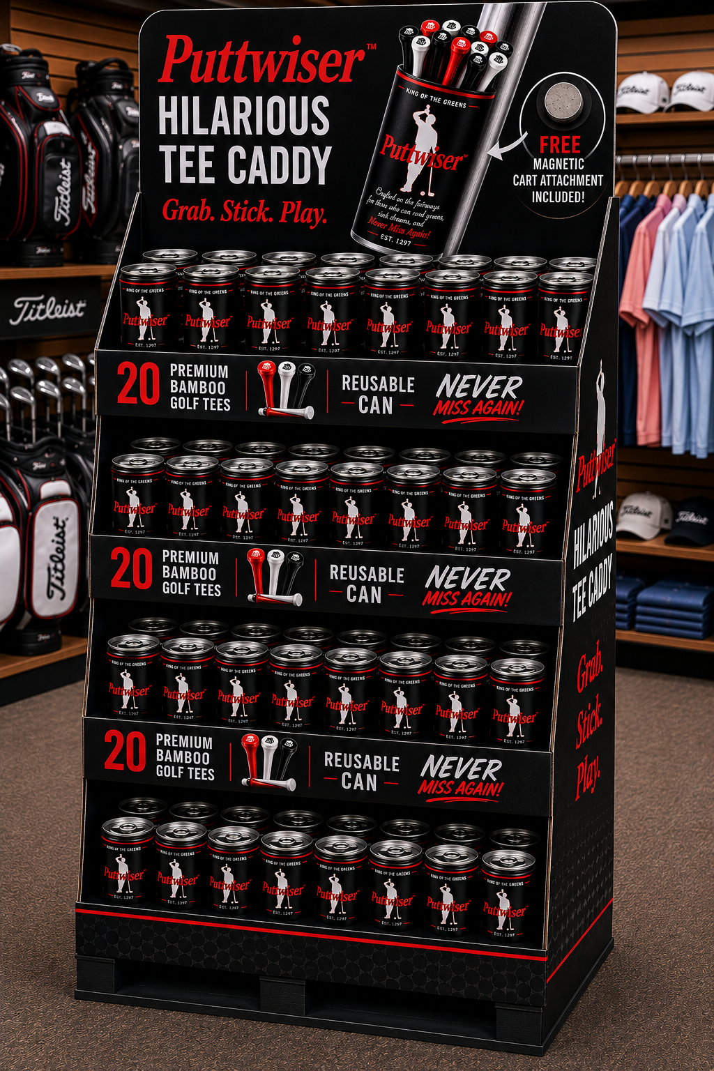 COMING SOON! Hilarious Puttwiser™ Magnetic BEER CAN Caddy Can Gift Set