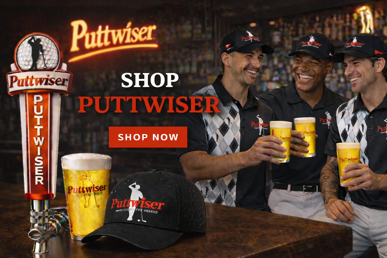 New! Puttwiser Black Mesh Waterproof Golf Cap