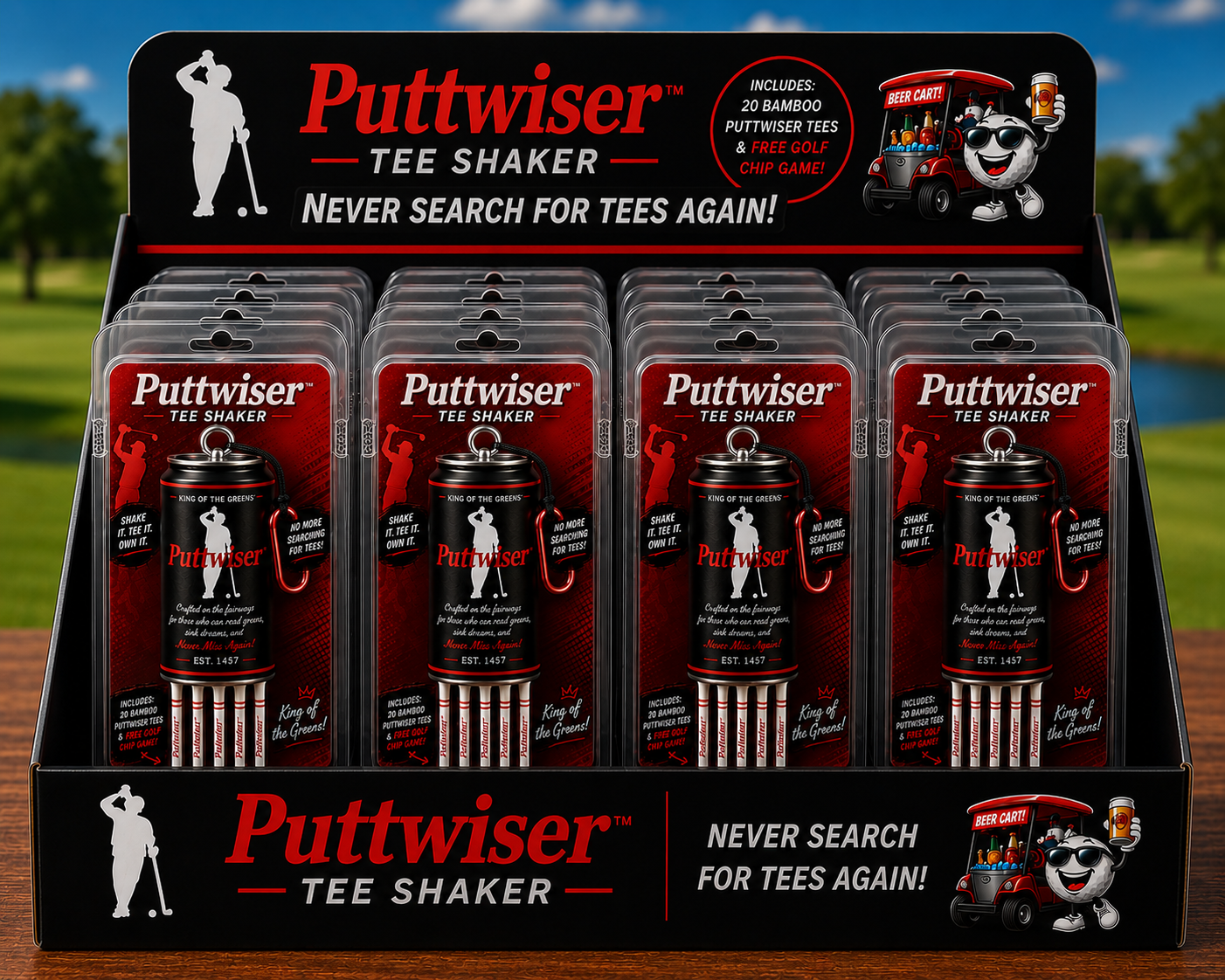 COMING SOON! Hilarious Puttwiser™ Magnetic BEER CAN Caddy Can Gift Set