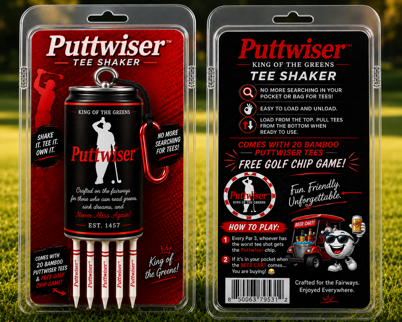 COMING SOON! Hilarious Puttwiser™ Magnetic BEER CAN Caddy Can Gift Set