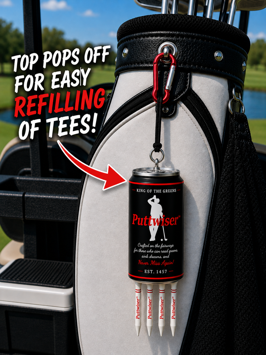 COMING SOON! Hilarious Puttwiser™ Magnetic BEER CAN Caddy Can Gift Set