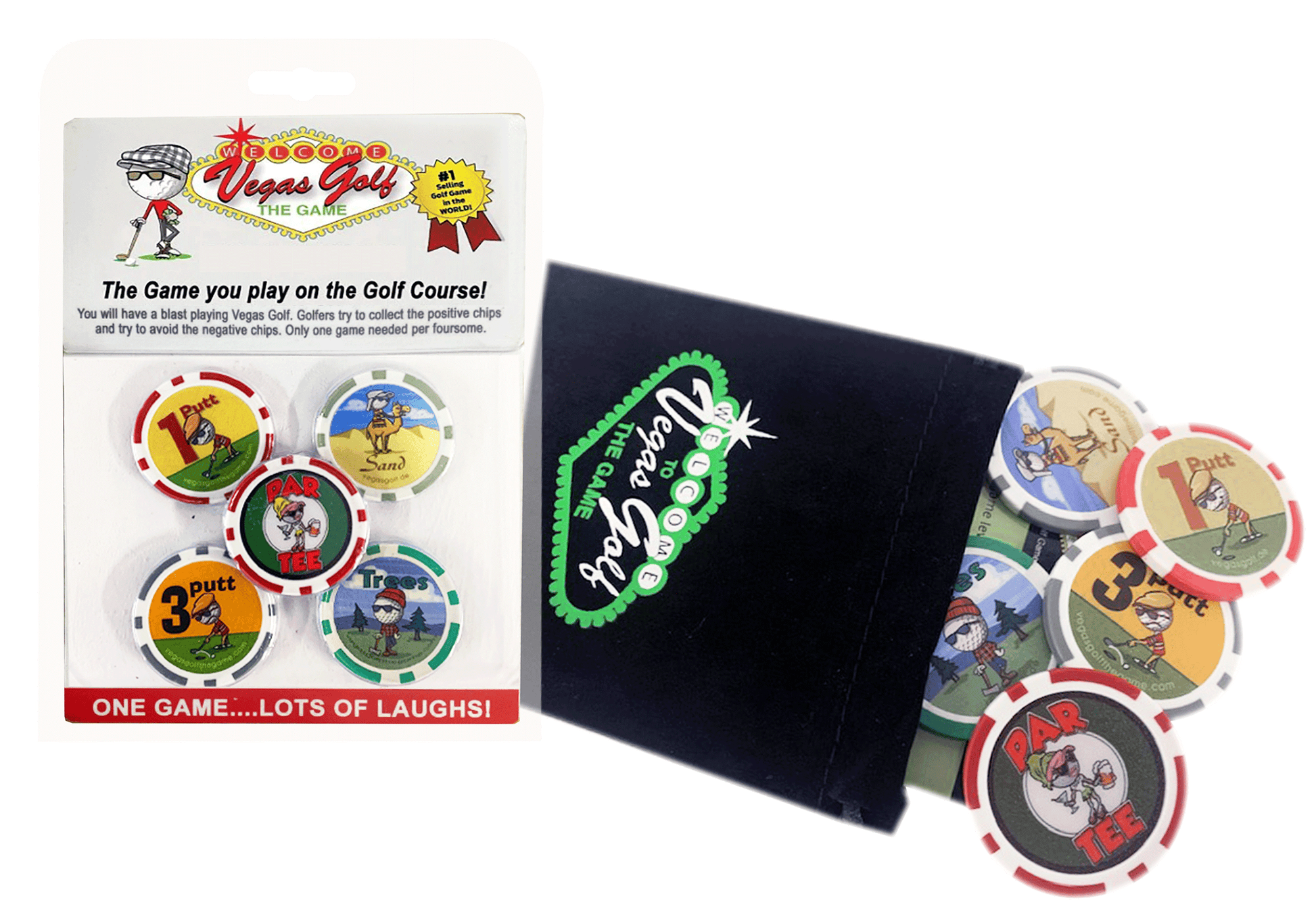 New 5 Chip Edition On The Course Golf Gambling Poker Chips