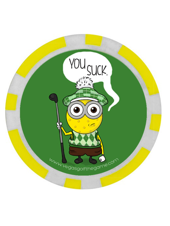 You Suck Chip On The Golf Course Poker Chip